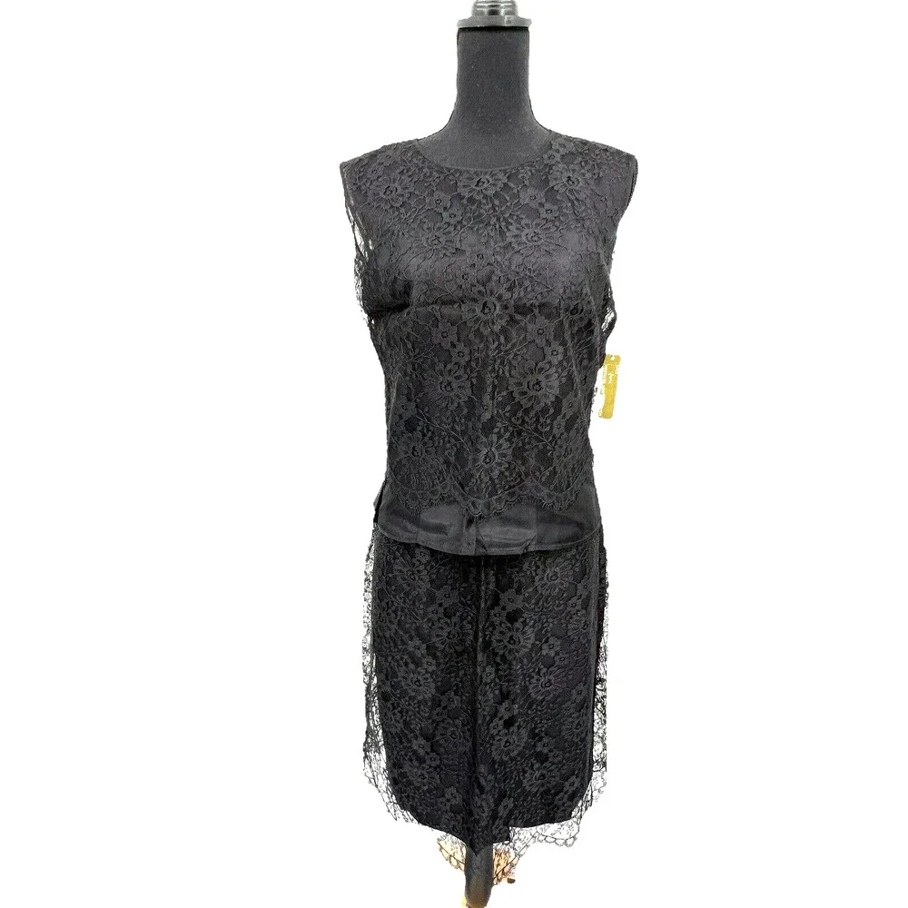 New SmartSet Sportswear Deadstock‎ Vintage 1940s Alcore Lace Blouse & Skirt Set